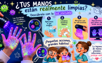 Fotografía ilustrativa de la actividad Tus manos tienen un secreto, ¡pilla al microbio!