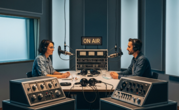 Fotografía ilustrativa de la actividad RadioLab Kids, aprender a hacer un podcast